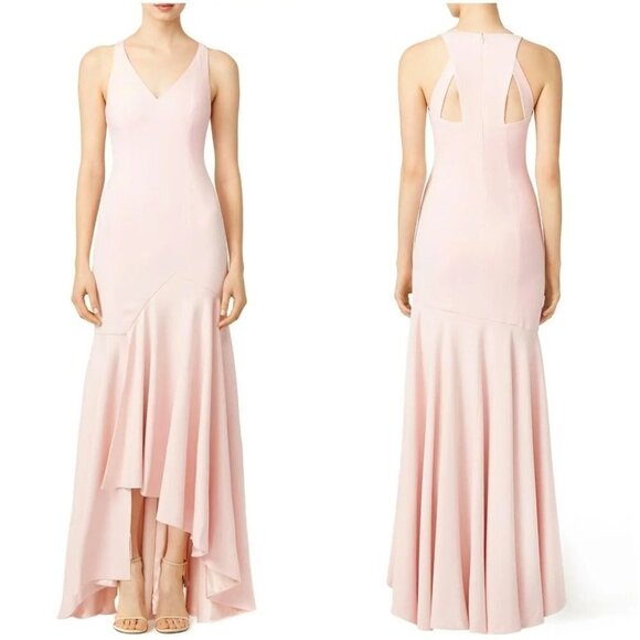 Jay Godfrey Pink Blush Flutter Cut Formal Gown $547 - Picture 1 of 10